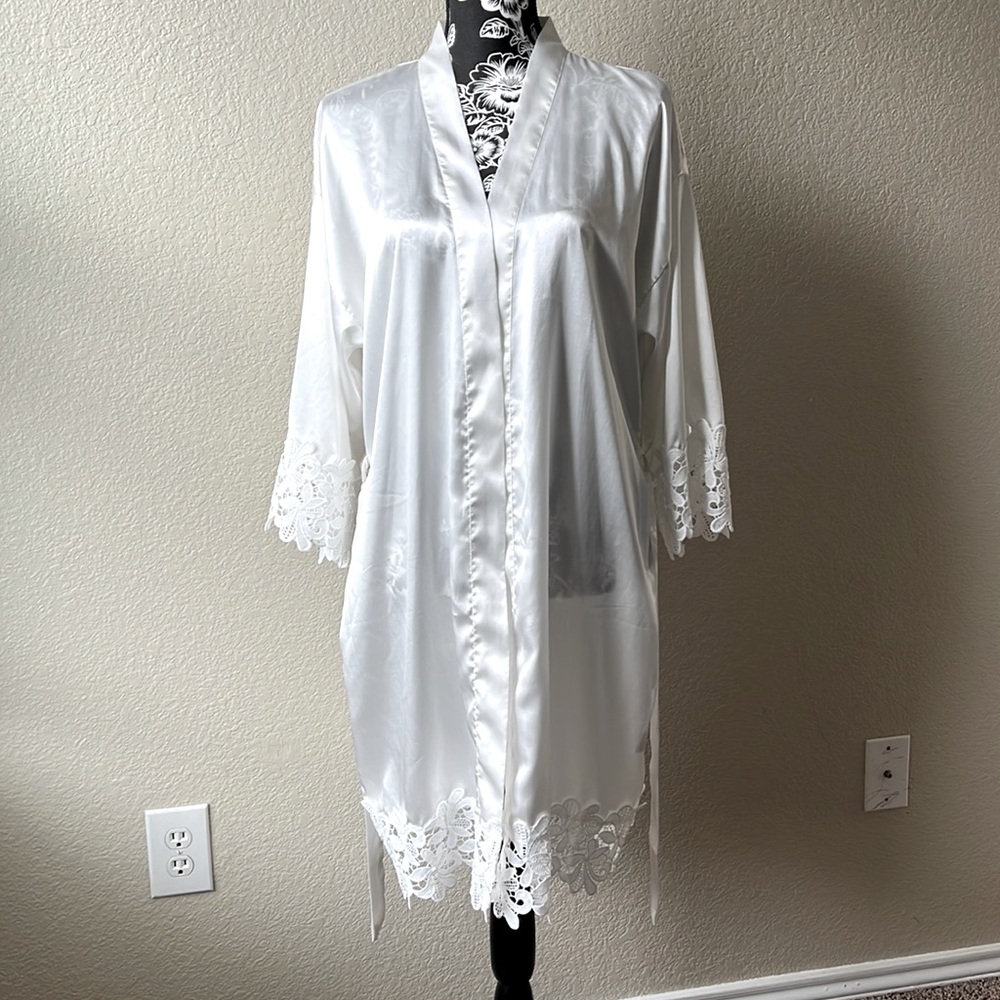 Bridal silky robe